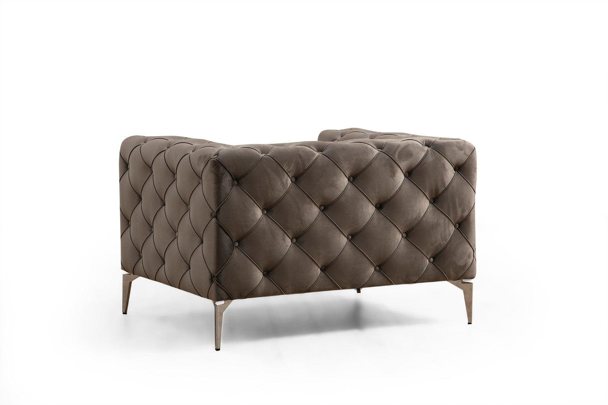 Fotoliu Chesterfield, 90x70x108 cm - Gri, SKU 569HLN1502