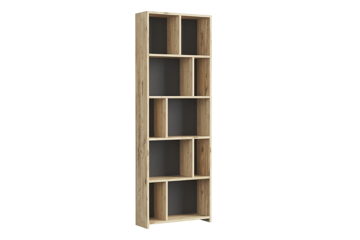 Bibliotecă Buket, Nuc, 60x20x170 cm