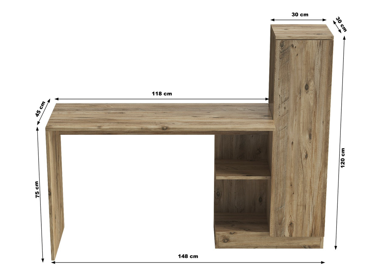 Birou Matilda, Diverse culori, 120x40x72 cm - Pin atlantic | SKU: 570VLT2957 | Birou Matilda, 120x40x72 cm, varianta Pin atlantic, produs pentru amenajarea locuinței, disponibil online în România la CasaMob