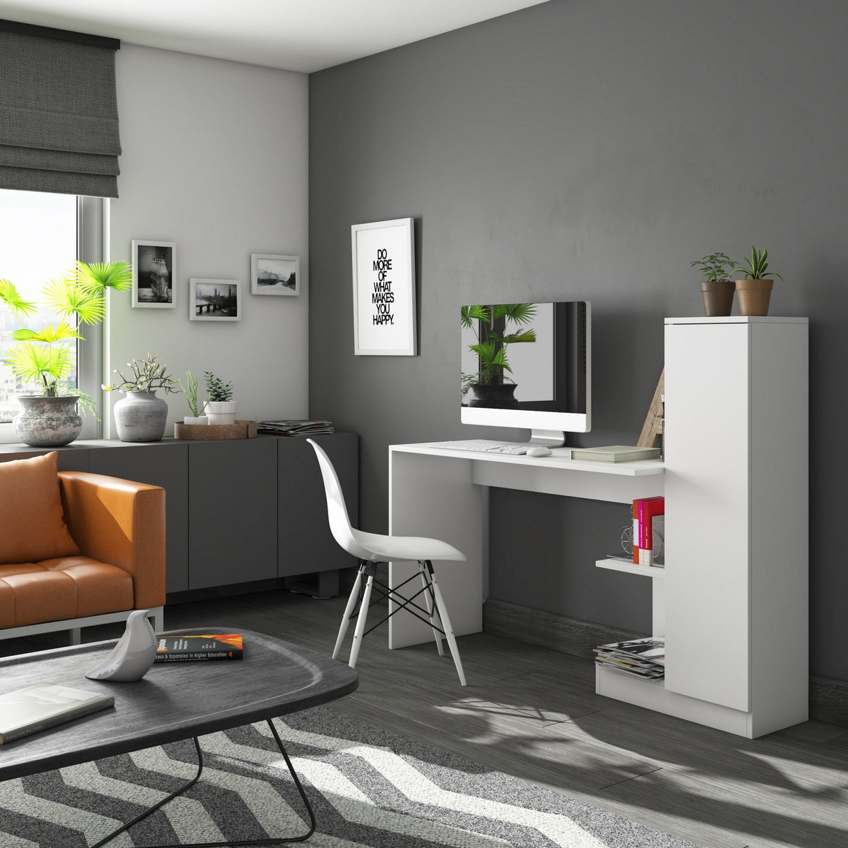 Birou Matilda, Diverse culori, 120x40x72 cm - Alb | SKU: 570VLT2958 | Birou Matilda, 120x40x72 cm, varianta Alb, produs pentru amenajarea locuinței, disponibil online în România la CasaMob