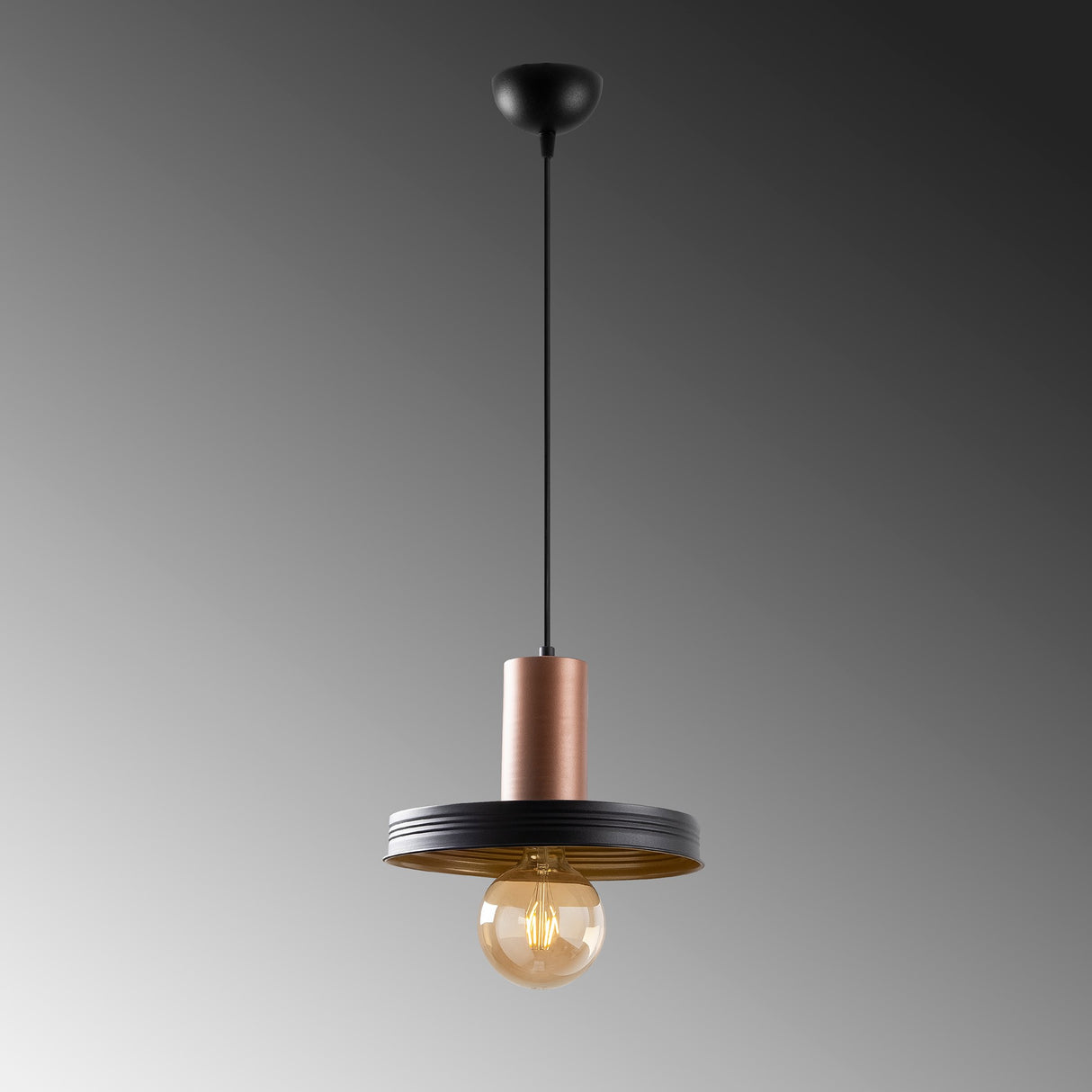 Lustră Dodo - 2521, Negru - Copper, Ø32x118 cm