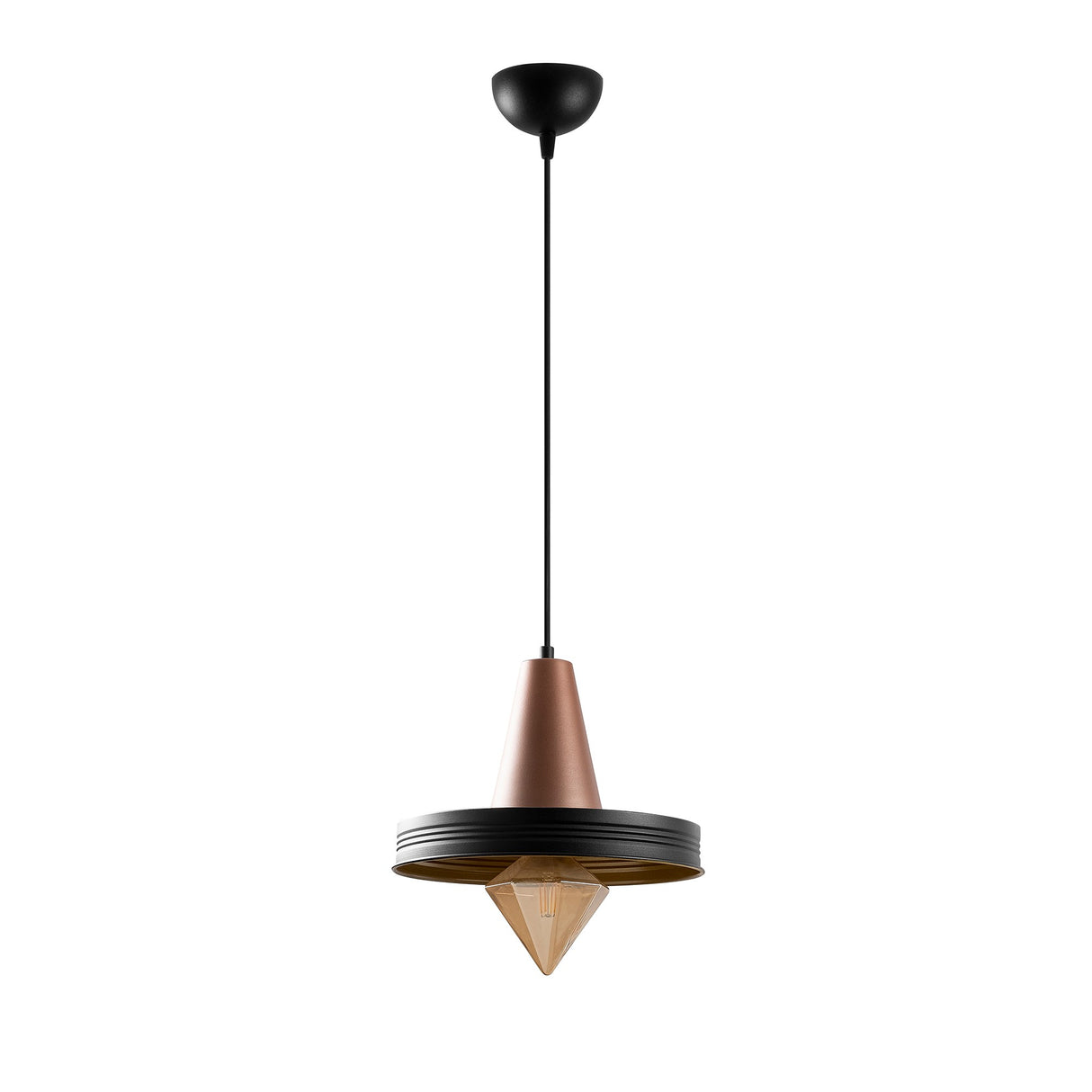 Lustră Dodo - 2501, Negru - Copper, Ø31x119 cm