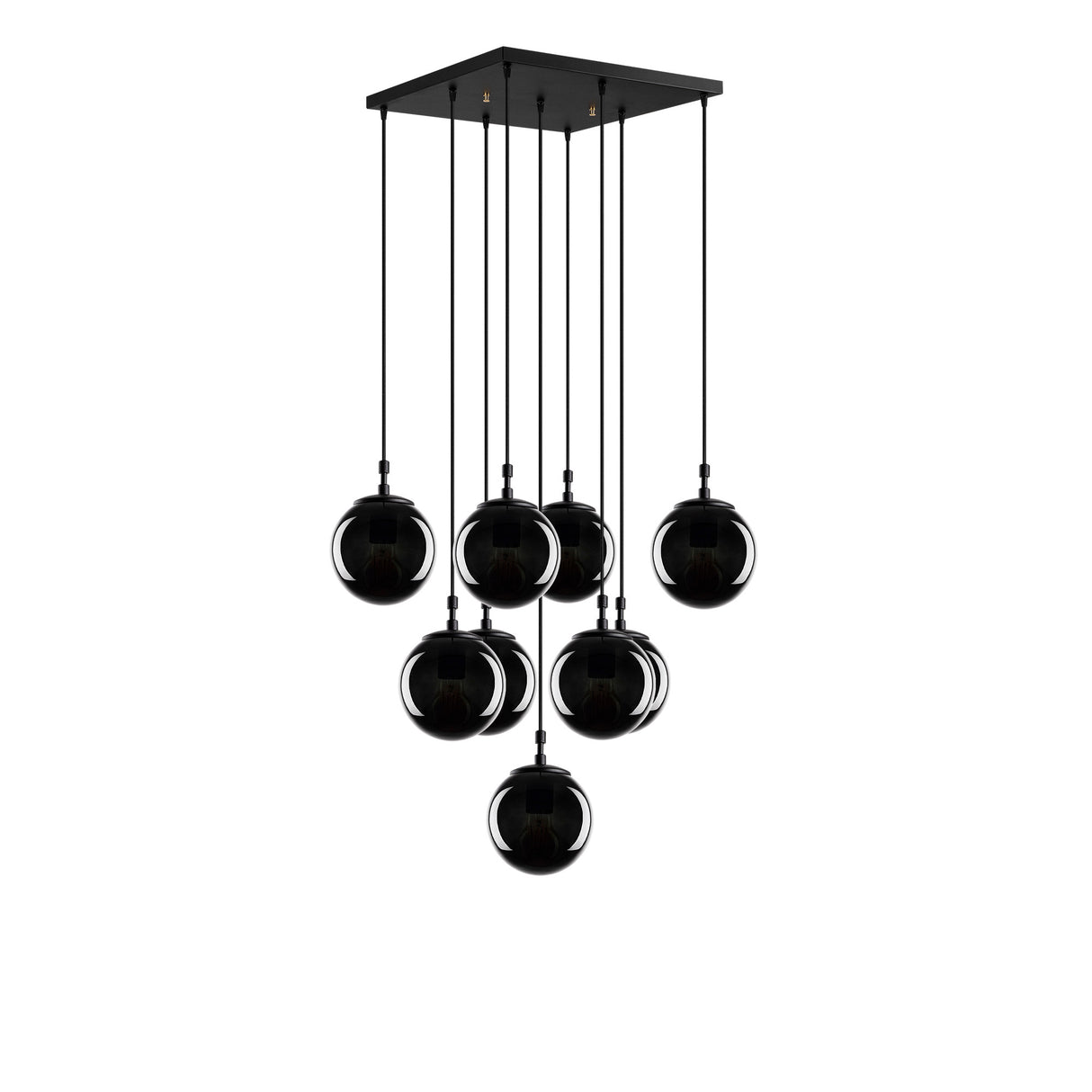 Lustră Efe - 2161, Negru - Fumuriu, Ø15x110 cm