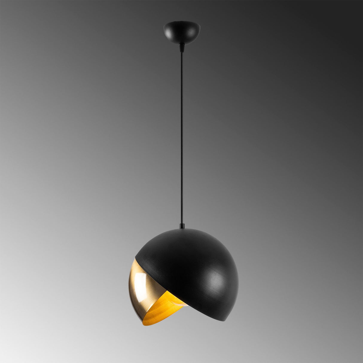 Lustră Pacman - 2633, Negru - Vintage, Ø30x124 cm