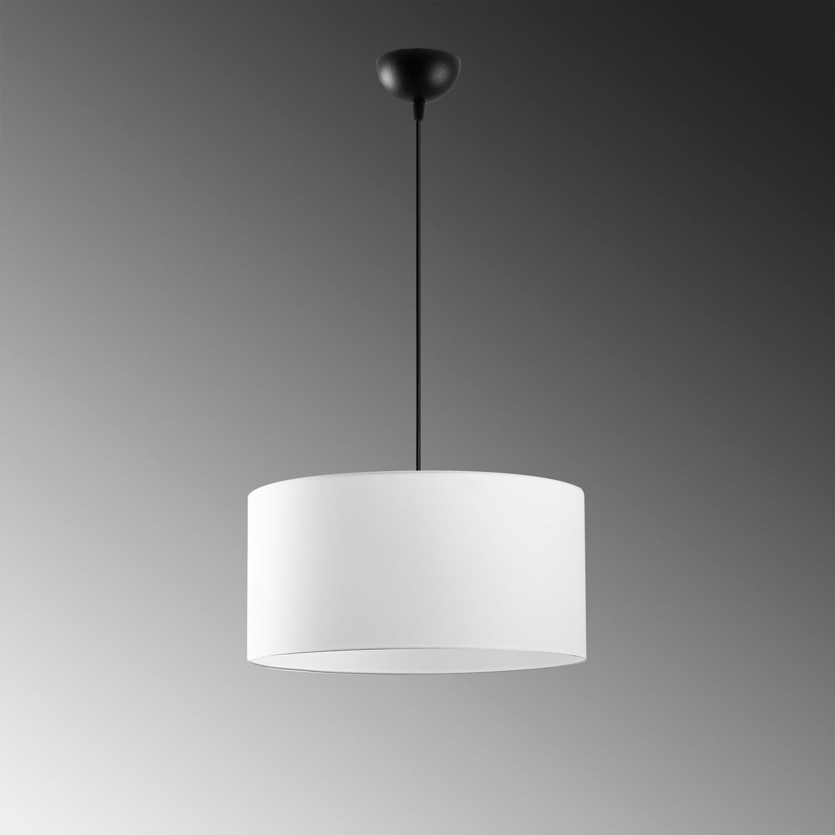 Lustră Abajur - 6441, Alb, Ø40x38 cm