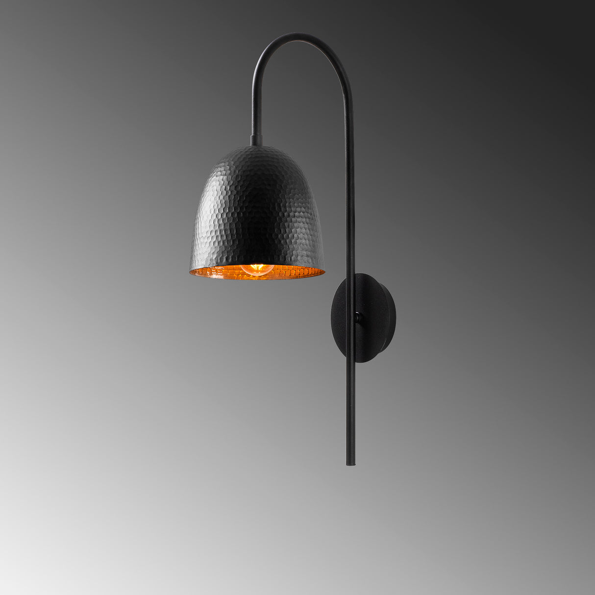 Aplică de perete Tattoo - 3320, Negru, Ø16x57 cm