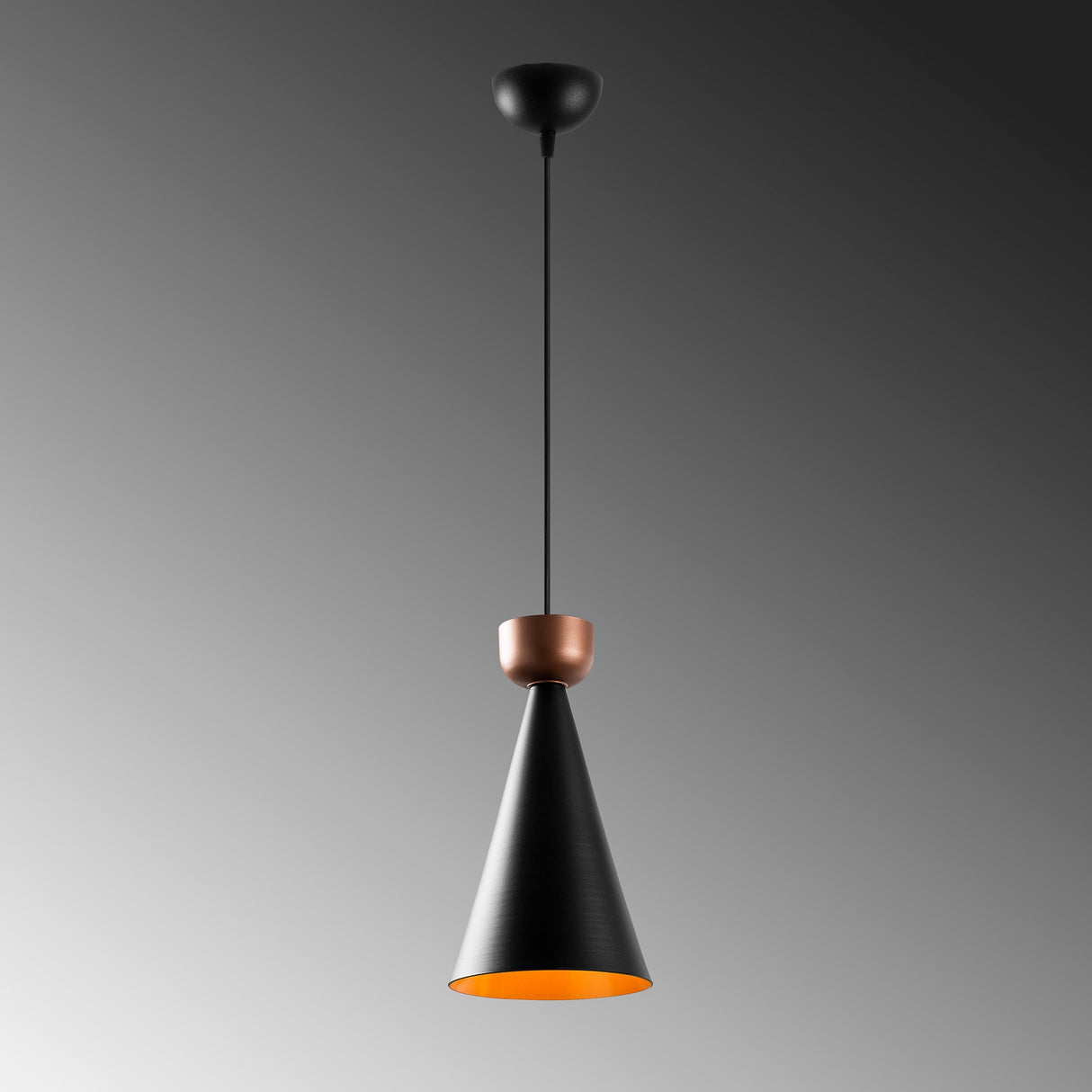 Lustră Dodo - 2491, Negru - Copper, Ø19x131 cm