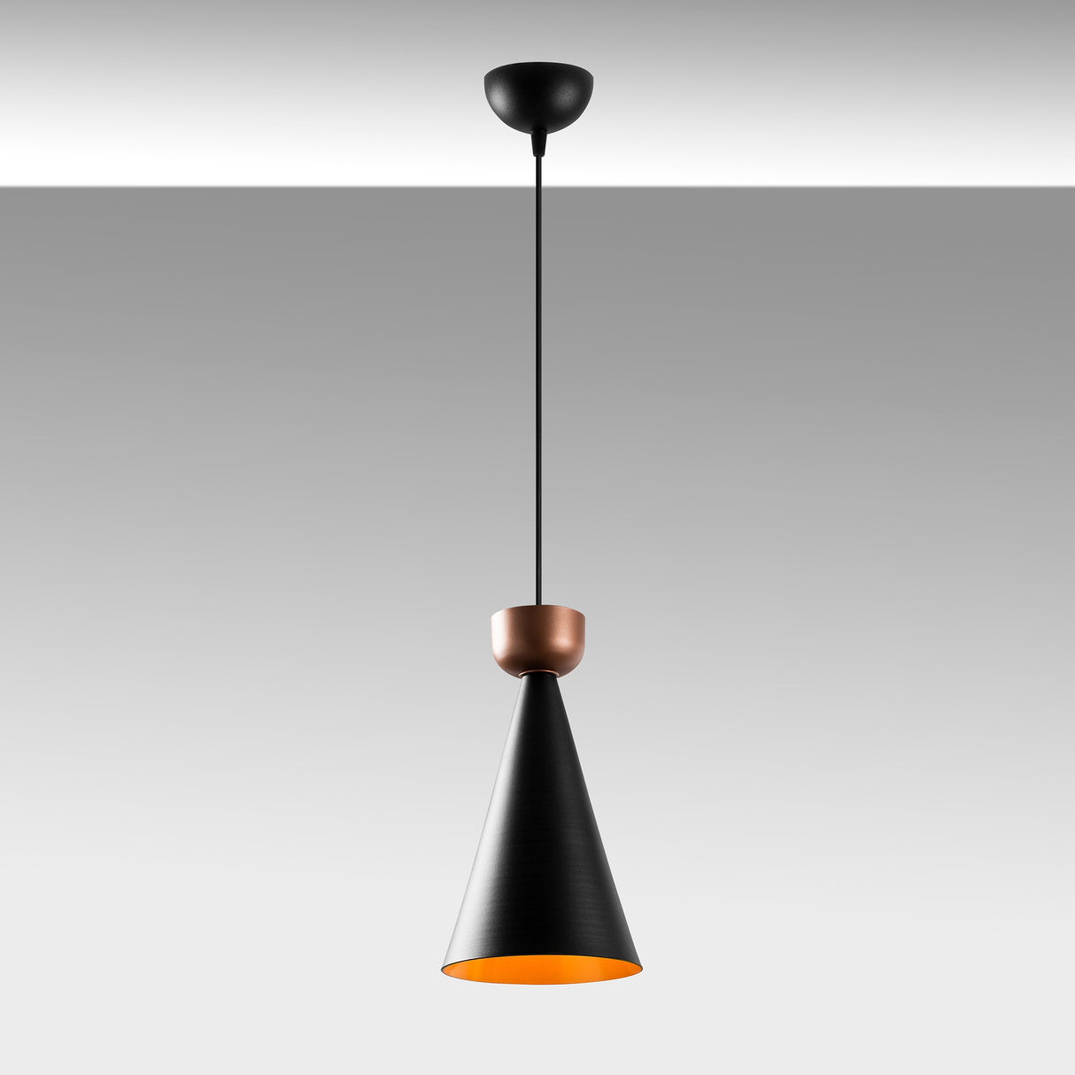 Lustră Dodo - 2491, Negru - Copper, Ø19x131 cm
