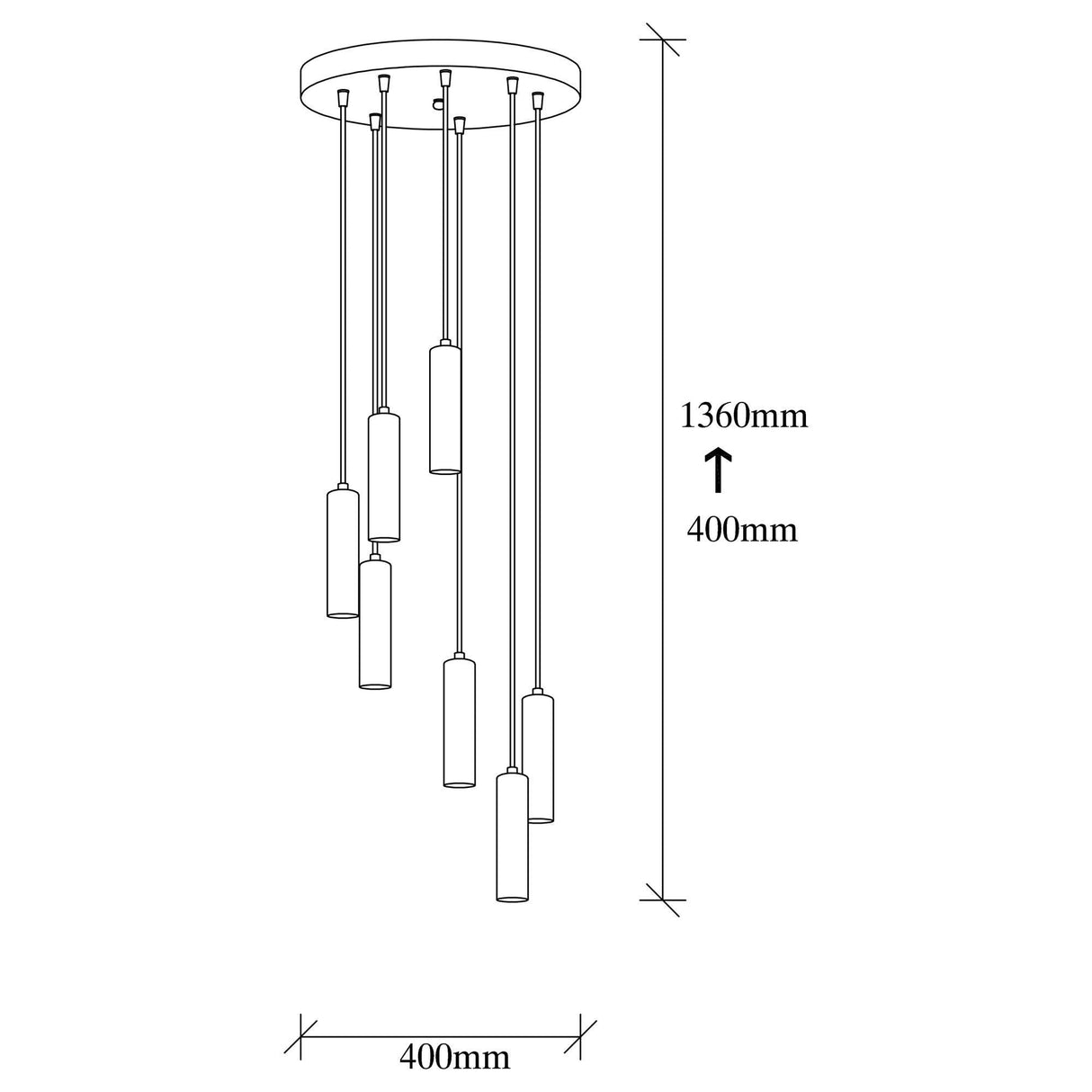 Lustra Tempo Chandelier, Bej