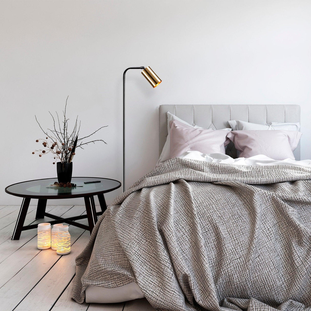 Lampadar Lumen, Vintage Negru