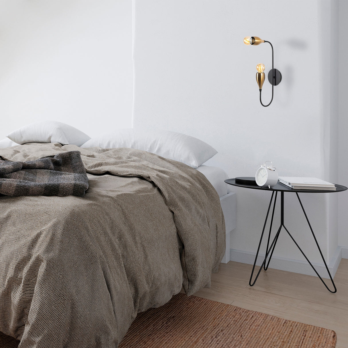 Aplică de perete Kadeh - 3211, Negru - Vintage, Ø12x50 cm