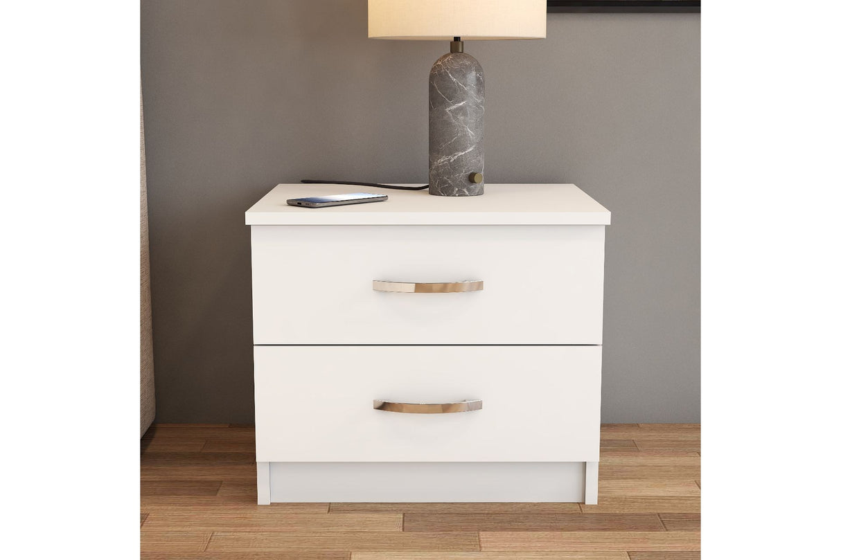 Noptieră KMD0201, Alb, 52x45x45 cm