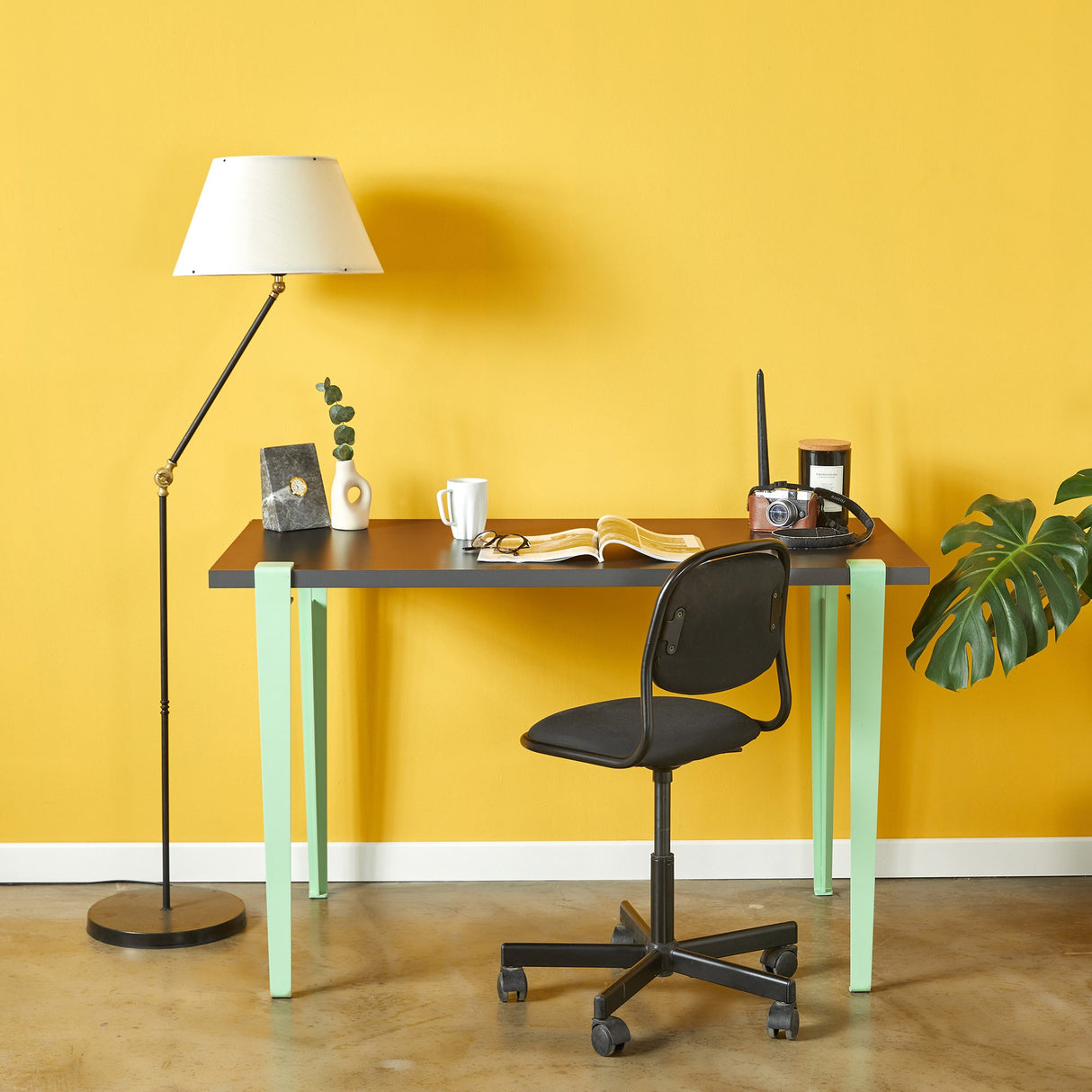 Birou Eridanos mentă verde, Diverse culori, 120x60x75 cm - Antracit - Mentă | SKU: 631LGG1149 | Birou Eridanos mentă verde, 120x60x75 cm, varianta Antracit - Mentă, produs pentru amenajarea locuinței, disponibil online în România la CasaMob