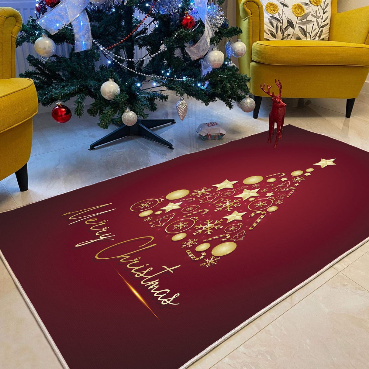Covor Woopamuk424, Roșu - Auriu, Diverse dimensiuni - 100x300x1 cm | SKU: 633HFT1195 | Covor Woopamuk424, Roșu - Auriu, varianta 100x300x1 cm, produs pentru amenajarea locuinței, disponibil online în România la CasaMob
