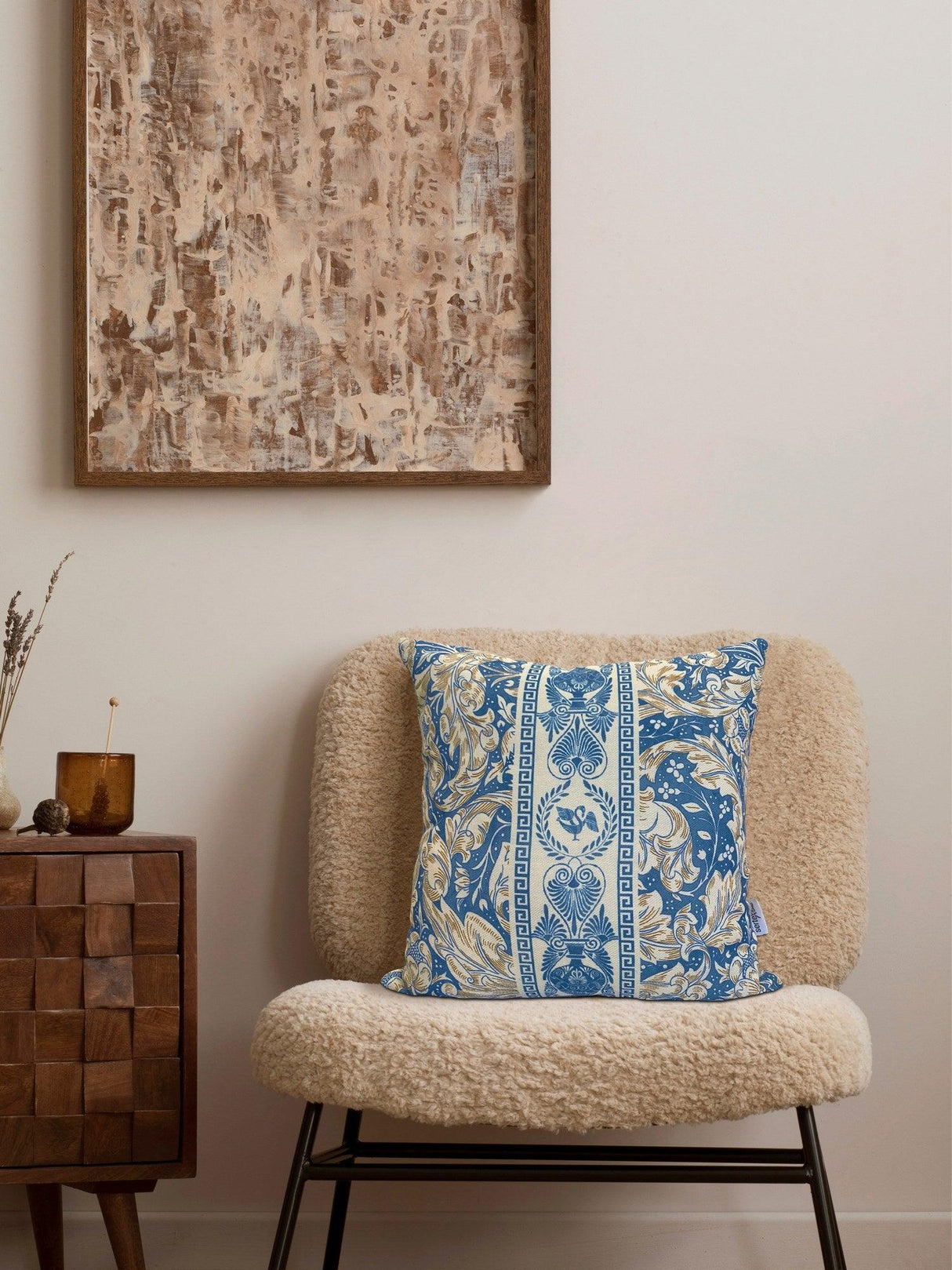 Pernă decorativă Ethnic v2, Diverse culori, 40x40 cm - Albastru - Alb | SKU: 636SRT1136 | Pernă decorativă Ethnic v2, 40x40 cm, varianta Albastru - Alb, produs pentru amenajarea locuinței, disponibil online în România la CasaMob