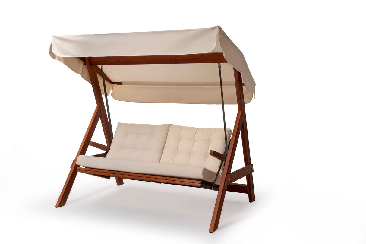Balansoar de grădină Helen 2000, Diverse culori, 148x58x180 cm - Natur - Bej | SKU: 675SWG1109 | Balansoar de grădină Helen 2000, 148x58x180 cm, varianta Natur - Bej, produs pentru amenajarea locuinței, disponibil online în România la CasaMob