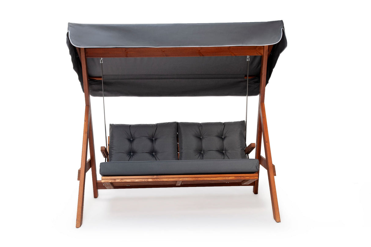 Balansoar de grădină Helen 2000, Diverse culori, 148x58x180 cm - Natur - Antracit | SKU: 675SWG1110 | Balansoar de grădină Helen 2000, 148x58x180 cm, varianta Natur - Antracit, produs pentru amenajarea locuinței, disponibil online în România la CasaMob