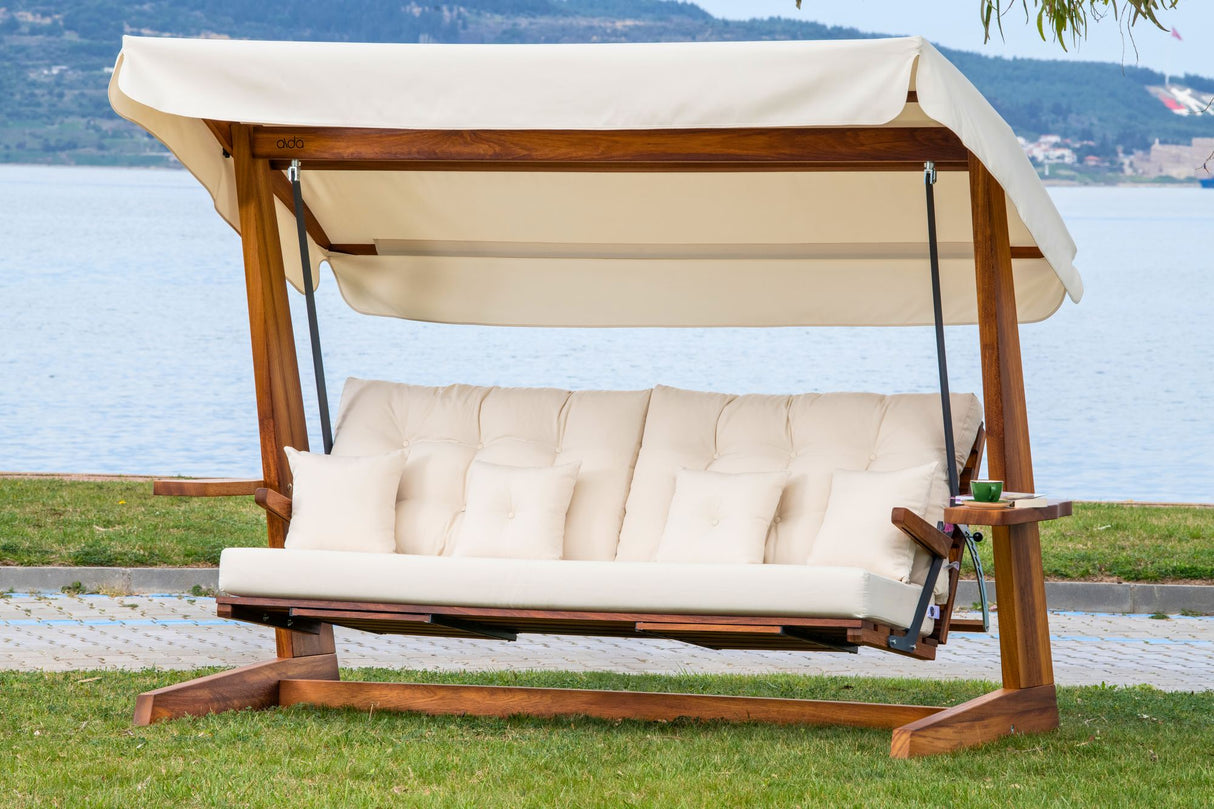 Balansoar de grădină Luna Deluxe 2600, Diverse culori, Diverse dimensiuni - Bej - 201x70x195 cm | SKU: 675SWG1113 | Balansoar de grădină Luna Deluxe 2600, varianta Bej - 201x70x195 cm, produs pentru amenajarea locuinței, disponibil online în România la CasaMob