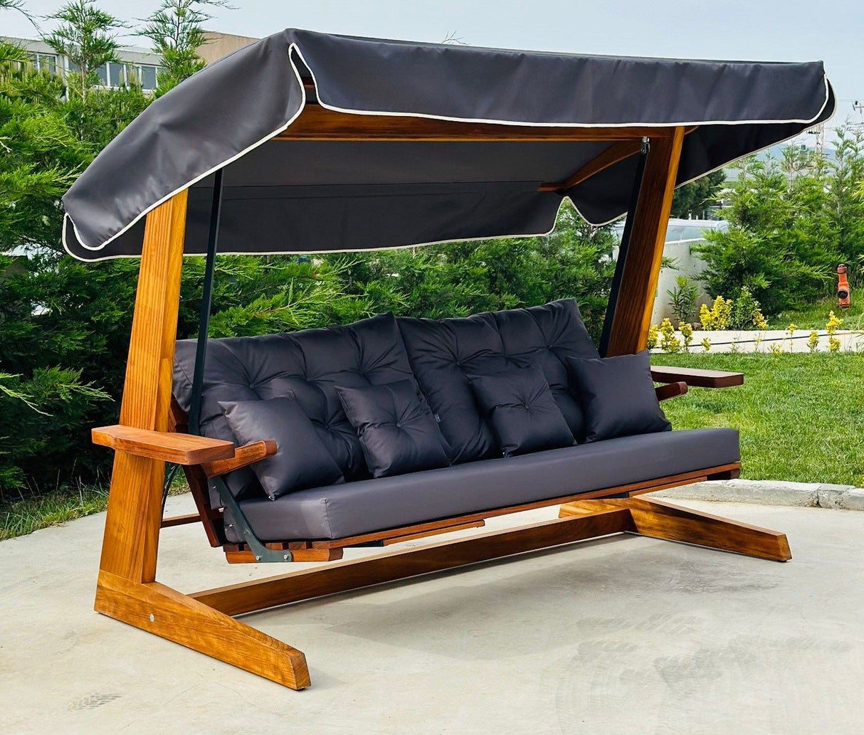 Balansoar de grădină Luna Deluxe 2600, Diverse culori, Diverse dimensiuni - Antracit - 201x70x195 cm | SKU: 675SWG1111 | Balansoar de grădină Luna Deluxe 2600, varianta Antracit - 201x70x195 cm, produs pentru amenajarea locuinței, disponibil online în România la CasaMob
