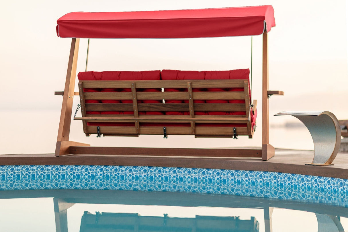 Balansoar de grădină Luna Deluxe 2600, Diverse culori, Diverse dimensiuni - Natur - Roșu - 200x70x200 cm | SKU: 675SWG1112 | Balansoar de grădină Luna Deluxe 2600, varianta Natur - Roșu - 200x70x200 cm, produs pentru amenajarea locuinței, disponibil online în România la CasaMob