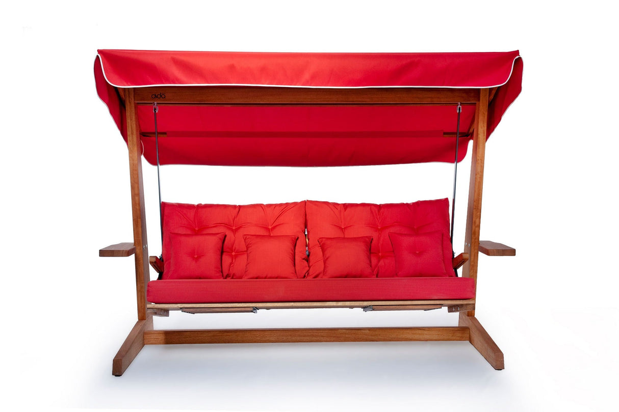 Balansoar de grădină Luna Deluxe 2600, Diverse culori, Diverse dimensiuni - Natur - Roșu - 200x70x200 cm | SKU: 675SWG1112 | Balansoar de grădină Luna Deluxe 2600, varianta Natur - Roșu - 200x70x200 cm, produs pentru amenajarea locuinței, disponibil online în România la CasaMob
