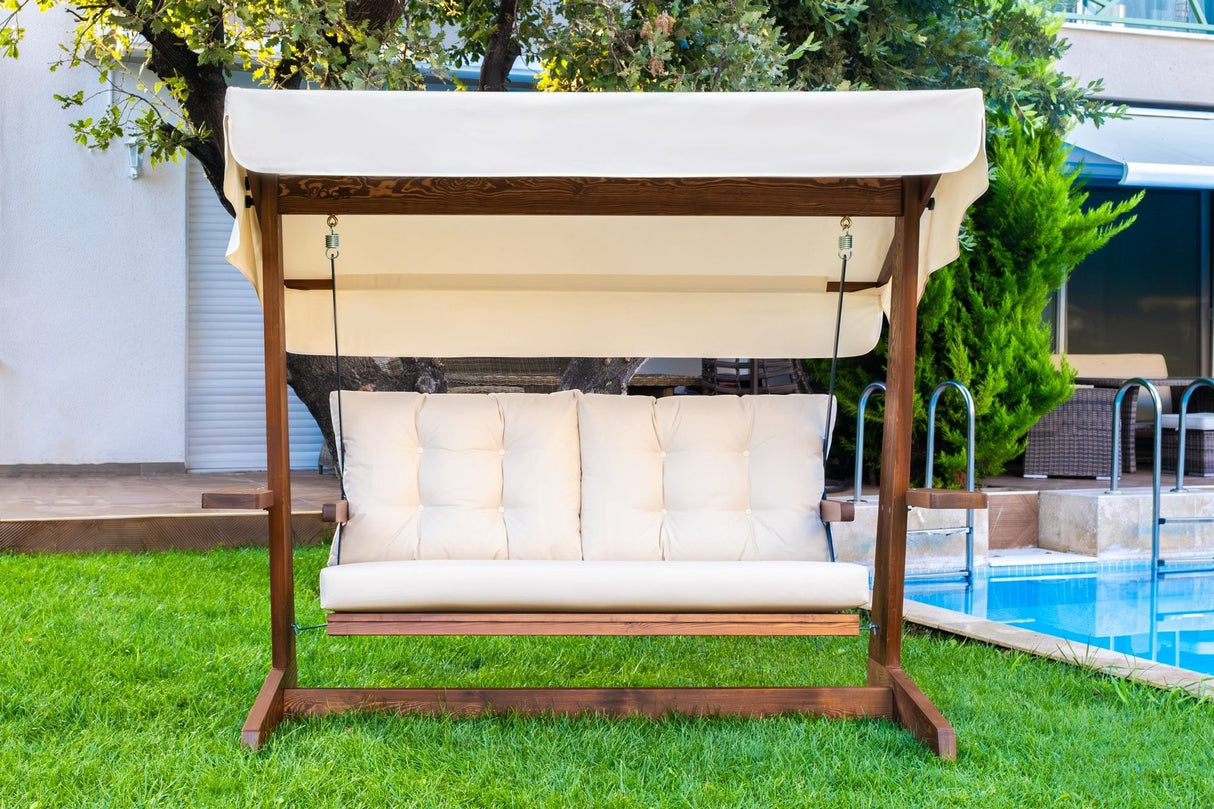 Balansoar de grădină Viva 2200, Diverse culori, 220x100x175 cm - Bej | SKU: 675SWG1118 | Balansoar de grădină Viva 2200, 220x100x175 cm, varianta Bej, produs pentru amenajarea locuinței, disponibil online în România la CasaMob