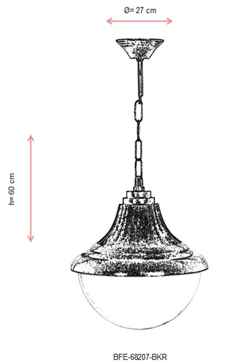 Lustra de exterior BFE 764512 Outdoor Chandelier, Maro, 27x60x27 cm