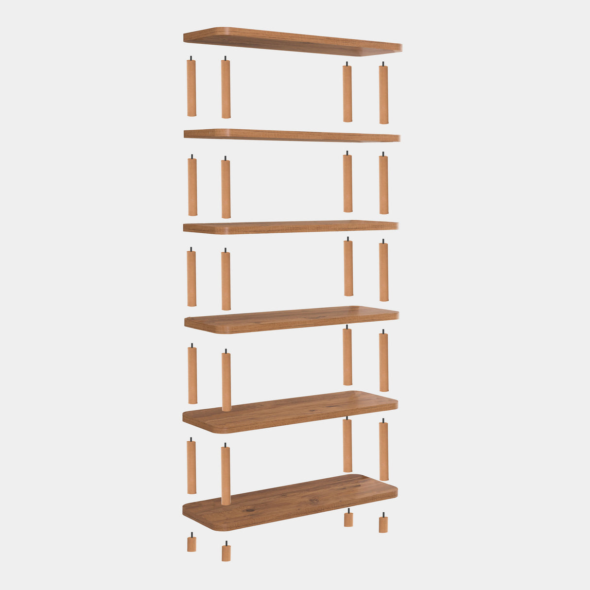 Bibliotecă Gala, Diverse culori, 80x28x169 cm - Pin atlantic | SKU: 688DRA1202 | Bibliotecă Gala, 80x28x169 cm, varianta Pin atlantic, produs pentru amenajarea locuinței, disponibil online în România la CasaMob