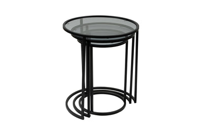 Set 3 măsuțe de cafea Alya, Negru, 34x34x50 cm, SKU 706CLN1152, imagine 5