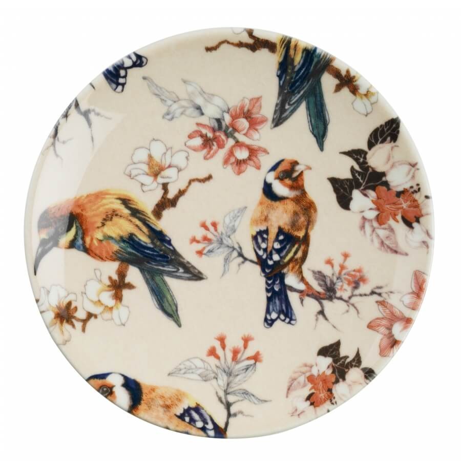 Serviciu de masă 24 bucăți NCHR24Y289019, Crem - Albastru închis - Roz - Alb, 25x25x2 cm