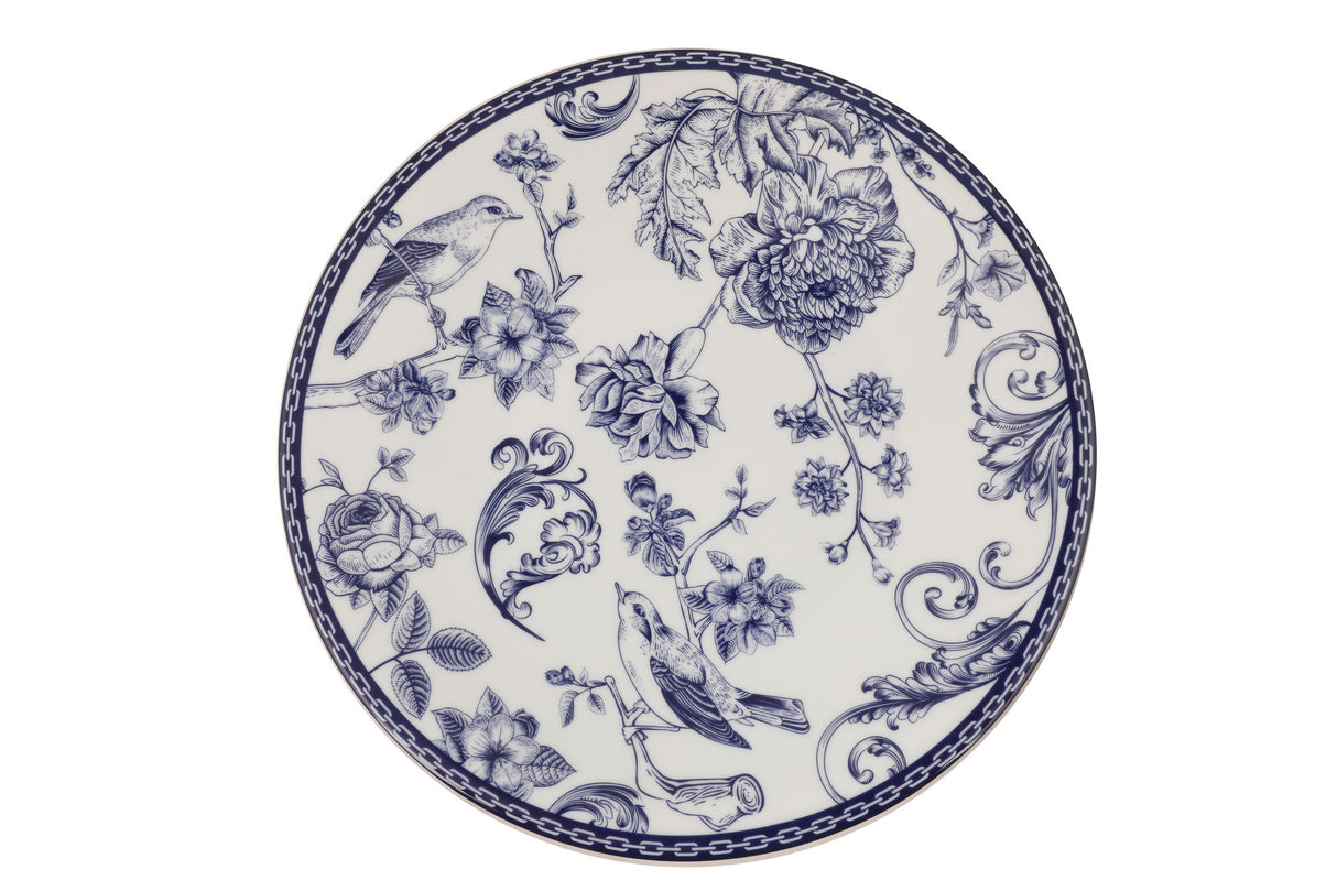 Serviciu de masă 24 bucăți ZG24Y2420939016, Albastru - Alb, 27x27x2 cm