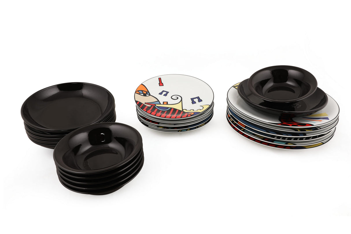 Serviciu de masă 24 bucăți ZG24Y24308739R04, Multicolor