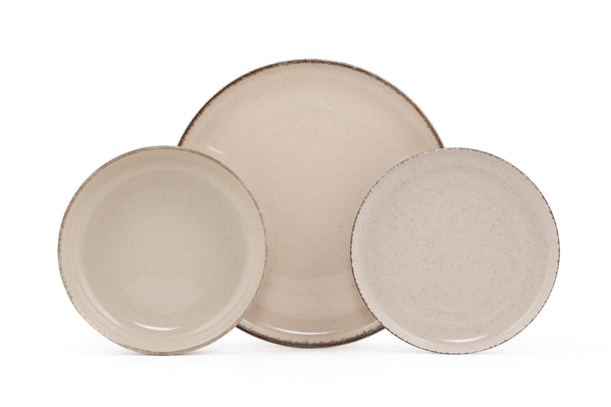 Set de cină, Crem, 27x3x27 cm