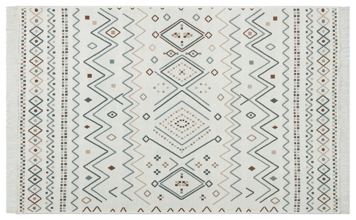 Covor Ar 05, Bej - Albastru - Mink, 160x230x1 cm