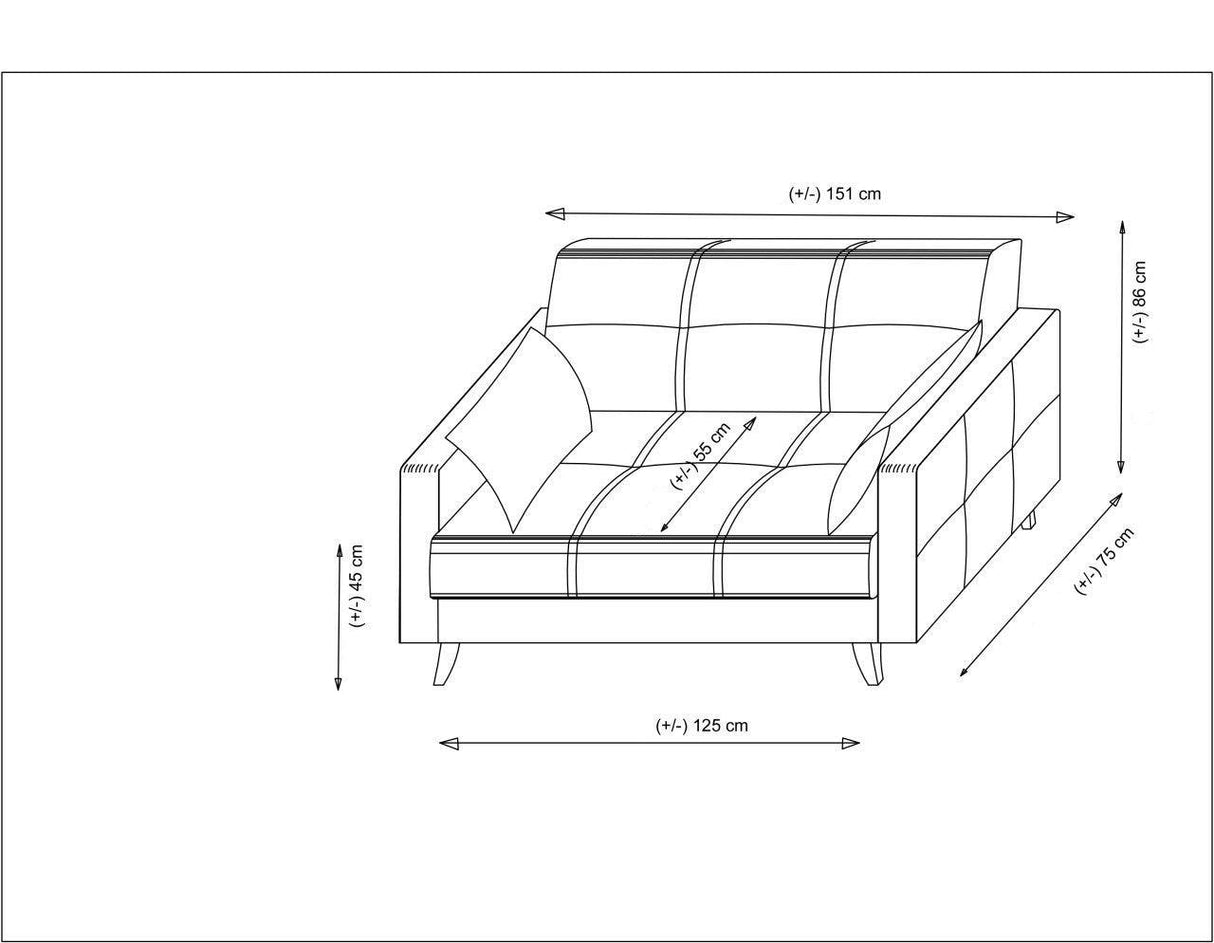 Canapea extensibilă Polya, 2 locuri, Diverse culori, 151x75x86 cm - Roșu cărămiziu | SKU: 730MST1107 | Canapea extensibilă Polya, 2 locuri, 151x75x86 cm, varianta Roșu cărămiziu, produs pentru amenajarea locuinței, disponibil online în România la CasaMob