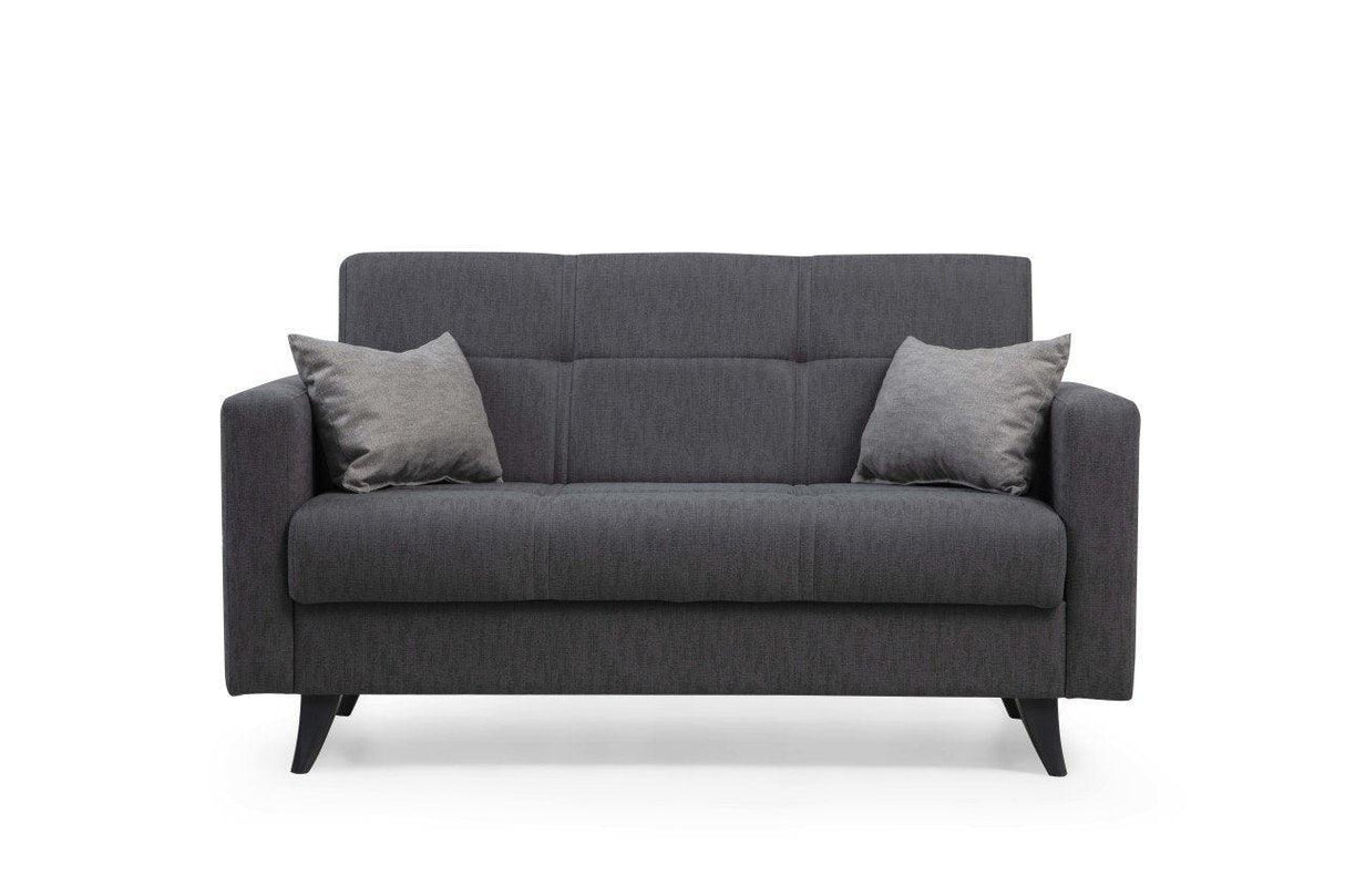 Canapea extensibilă Polya, 2 locuri, Diverse culori, 151x75x86 cm - Gri închis | SKU: 730MST1108 | Canapea extensibilă Polya, 2 locuri, 151x75x86 cm, varianta Gri închis, produs pentru amenajarea locuinței, disponibil online în România la CasaMob