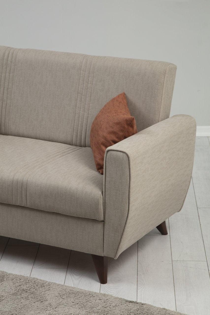 Canapea extensibilă Zaden, 2 locuri, Diverse culori, 153x77x86 cm - Bej | SKU: 730MST1110 | Canapea extensibilă Zaden, 2 locuri, 153x77x86 cm, varianta Bej, produs pentru amenajarea locuinței, disponibil online în România la CasaMob