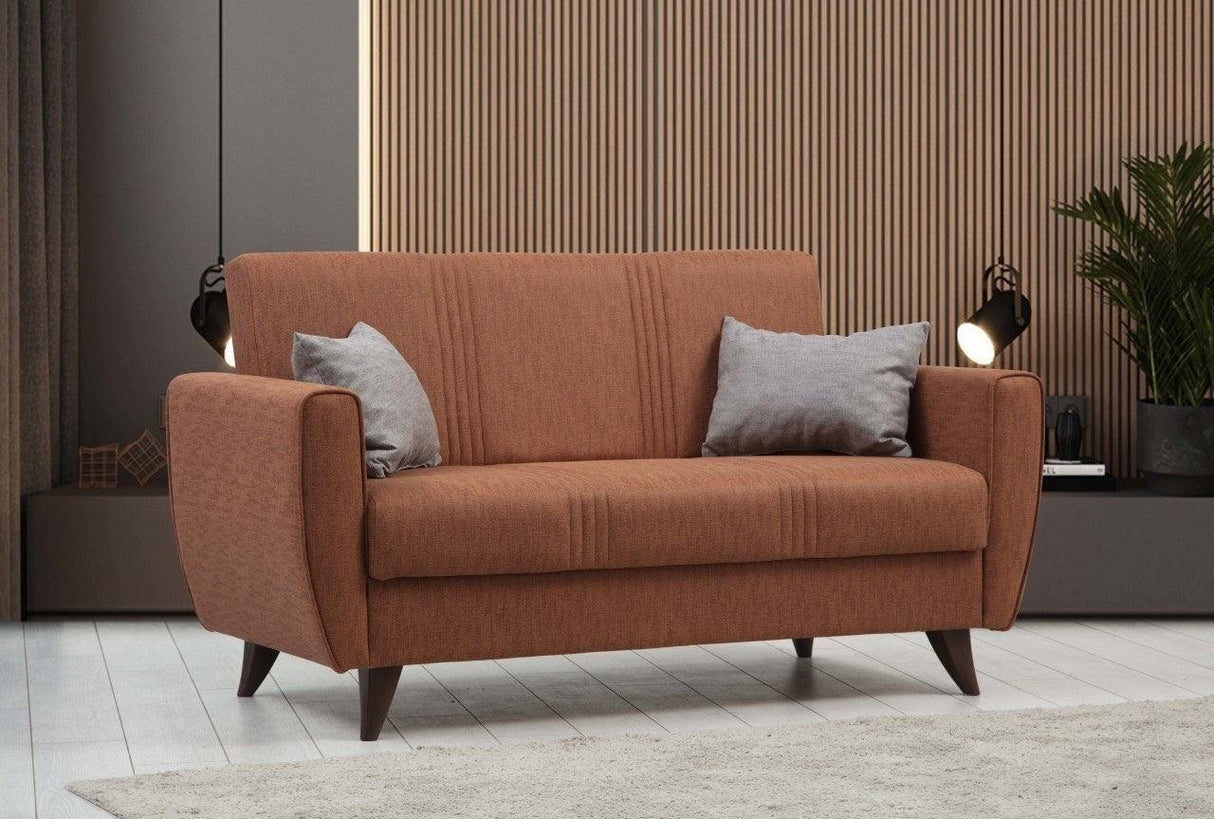 Canapea extensibilă Zaden, 2 locuri, Diverse culori, 153x77x86 cm - Roșu cărămiziu | SKU: 730MST1111 | Canapea extensibilă Zaden, 2 locuri, 153x77x86 cm, varianta Roșu cărămiziu, produs pentru amenajarea locuinței, disponibil online în România la CasaMob