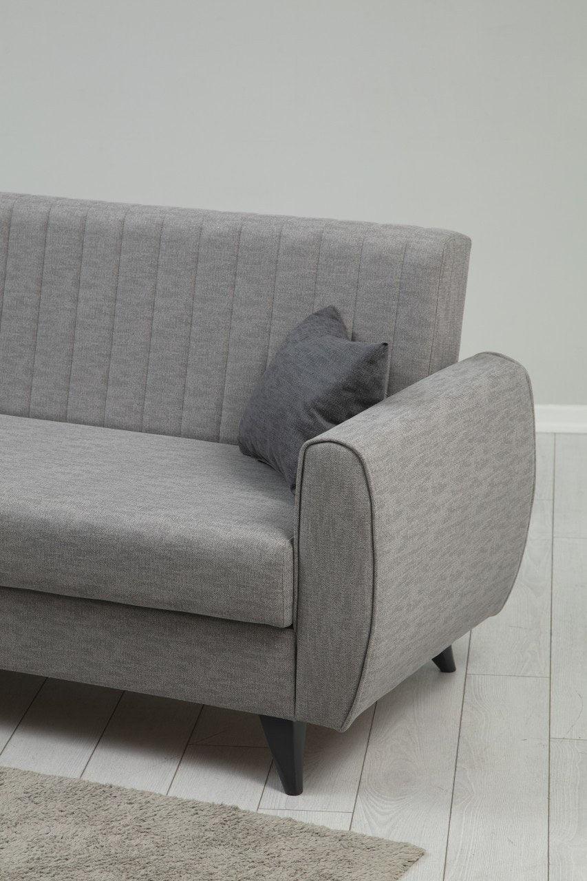 Canapea extensibilă Alkon, 3 locuri, Diverse culori, 214x86x77 cm - Gri deschis | SKU: 730MST1201 | Canapea extensibilă Alkon, 3 locuri, 214x86x77 cm, varianta Gri deschis, produs pentru amenajarea locuinței, disponibil online în România la CasaMob
