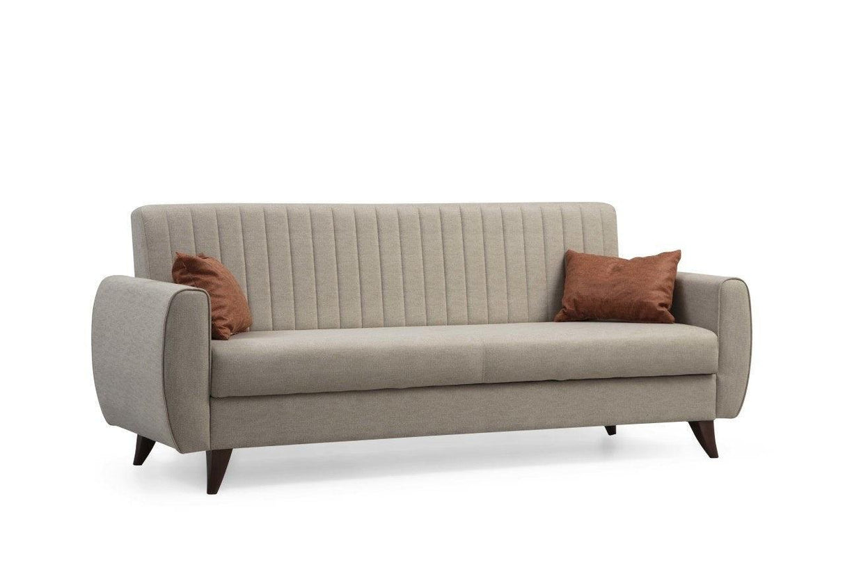 Canapea extensibilă Alkon, 3 locuri, Diverse culori, 214x86x77 cm - Bej | SKU: 730MST1202 | Canapea extensibilă Alkon, 3 locuri, 214x86x77 cm, varianta Bej, produs pentru amenajarea locuinței, disponibil online în România la CasaMob