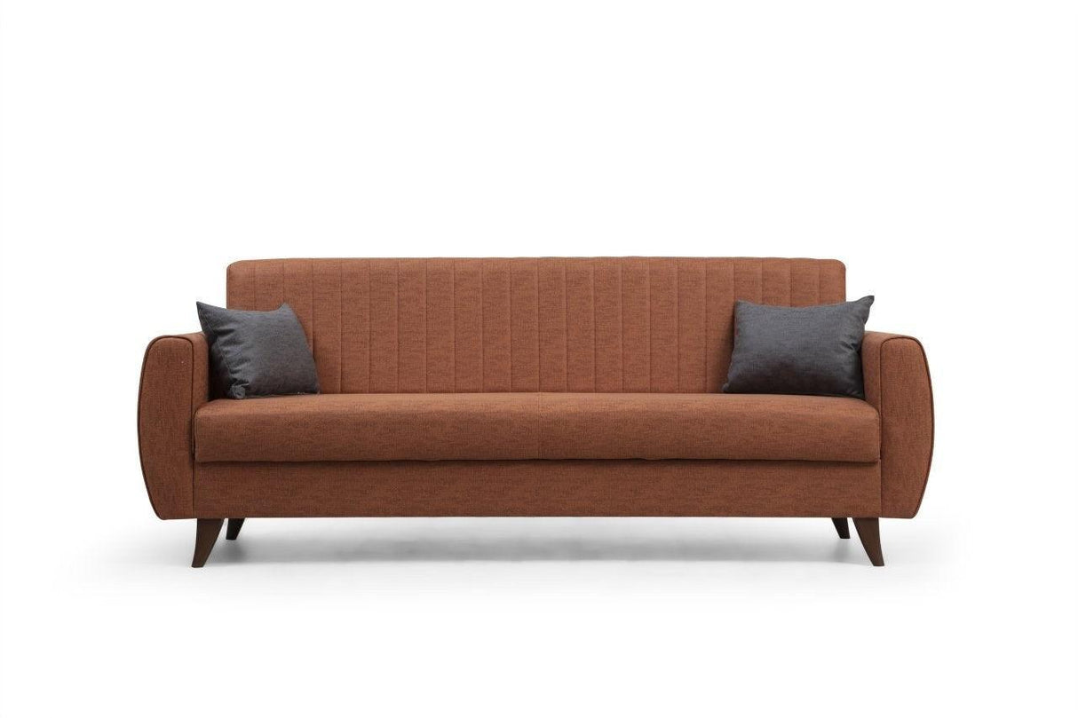 Canapea extensibilă Alkon, 3 locuri, Diverse culori, 214x86x77 cm - Roșu deschis | SKU: 730MST1203 | Canapea extensibilă Alkon, 3 locuri, 214x86x77 cm, varianta Roșu deschis, produs pentru amenajarea locuinței, disponibil online în România la CasaMob