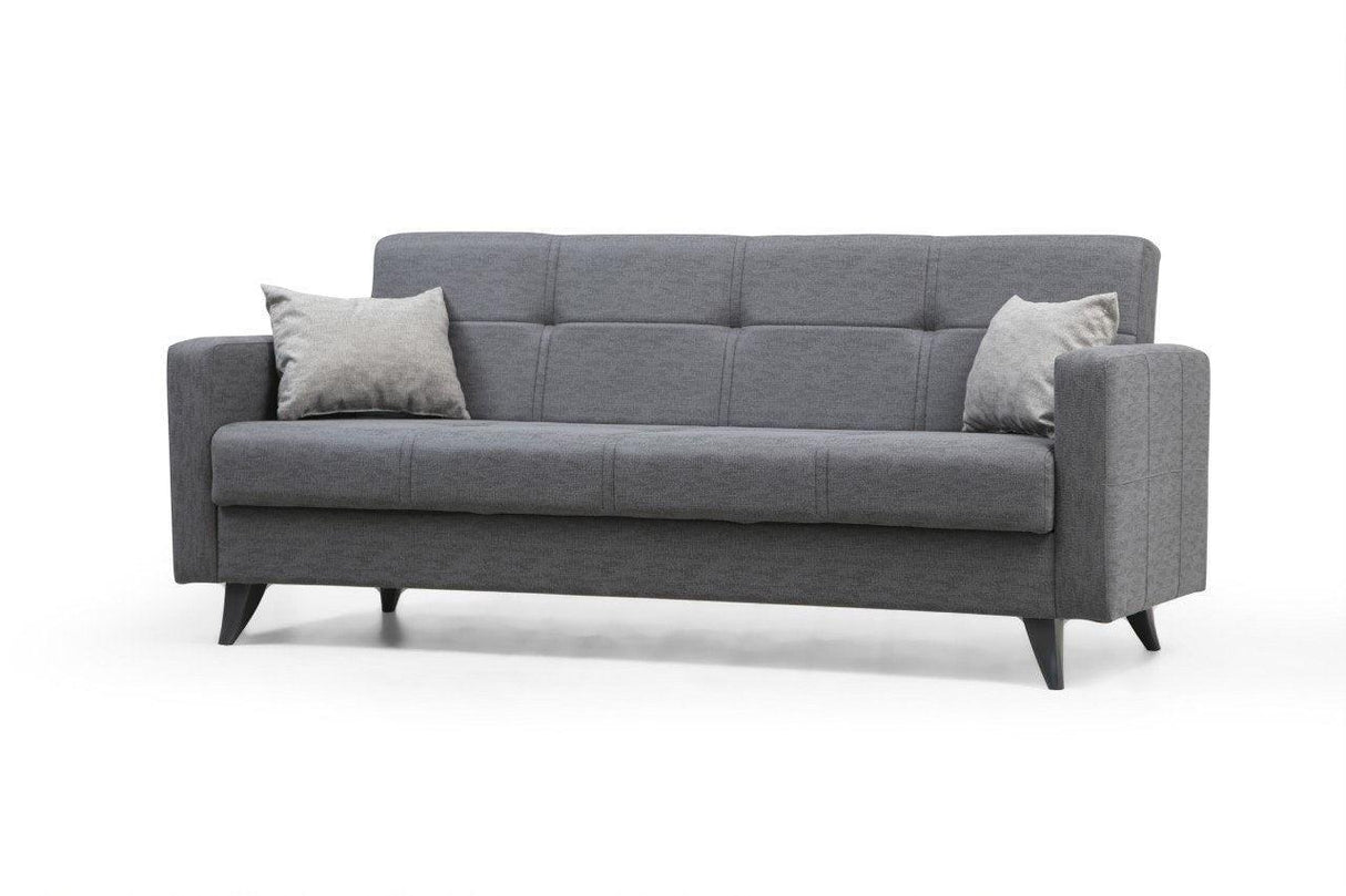 Canapea extensibilă Polya, 3 locuri, Diverse culori, 205x75x86 cm - Gri închis | SKU: 730MST1208 | Canapea extensibilă Polya, 3 locuri, 205x75x86 cm, varianta Gri închis, produs pentru amenajarea locuinței, disponibil online în România la CasaMob