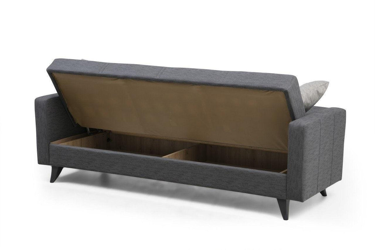 Canapea extensibilă Polya, 3 locuri, Diverse culori, 205x75x86 cm - Gri închis | SKU: 730MST1208 | Canapea extensibilă Polya, 3 locuri, 205x75x86 cm, varianta Gri închis, produs pentru amenajarea locuinței, disponibil online în România la CasaMob