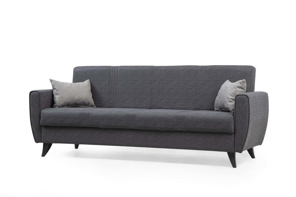 Canapea extensibilă Zaden, 3 locuri, Diverse culori, 207x77x86 cm - Gri închis | SKU: 730MST1212 | Canapea extensibilă Zaden, 3 locuri, 207x77x86 cm, varianta Gri închis, produs pentru amenajarea locuinței, disponibil online în România la CasaMob