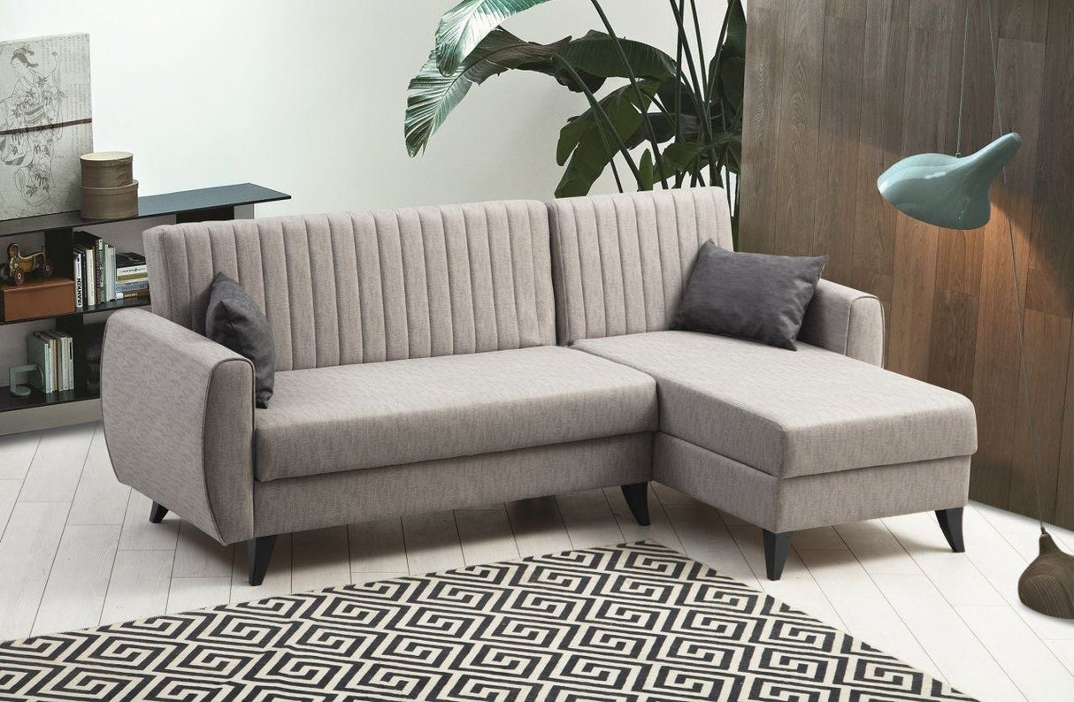 Canapea extensibilă Alkon, Colț, Diverse culori, 223x130x86 cm - Gri deschis | SKU: 730MST1301 | Canapea extensibilă Alkon, Colț, 223x130x86 cm, varianta Gri deschis, produs pentru amenajarea locuinței, disponibil online în România la CasaMob