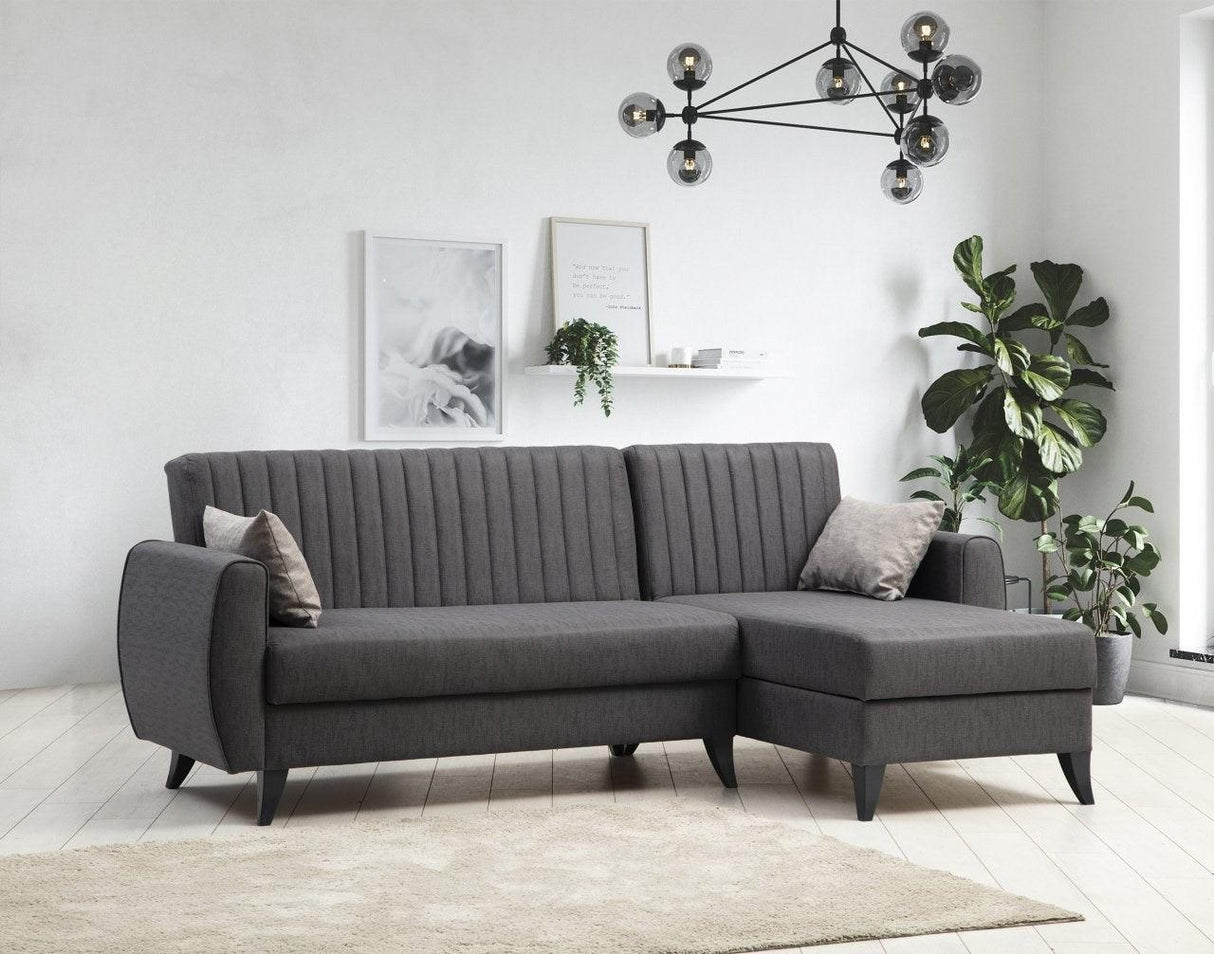 Canapea extensibilă Alkon, Colț, Diverse culori, 223x130x86 cm - Gri închis | SKU: 730MST1304 | Canapea extensibilă Alkon, Colț, 223x130x86 cm, varianta Gri închis, produs pentru amenajarea locuinței, disponibil online în România la CasaMob