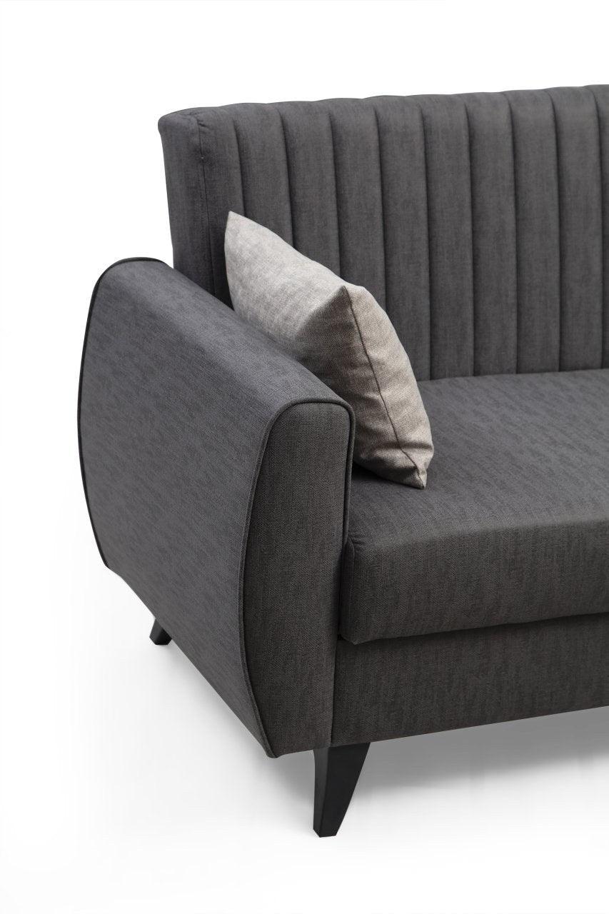 Canapea extensibilă Alkon, Colț, Diverse culori, 223x130x86 cm - Gri închis | SKU: 730MST1304 | Canapea extensibilă Alkon, Colț, 223x130x86 cm, varianta Gri închis, produs pentru amenajarea locuinței, disponibil online în România la CasaMob