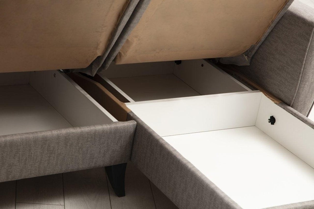 Canapea extensibilă Zaden, Colț, Diverse culori, 218x130x86 cm - Gri deschis | SKU: 730MST1309 | Canapea extensibilă Zaden, Colț, 218x130x86 cm, varianta Gri deschis, produs pentru amenajarea locuinței, disponibil online în România la CasaMob