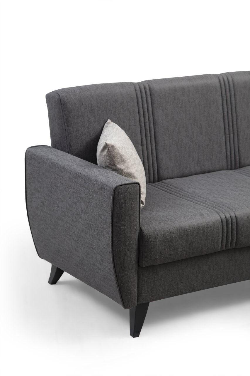 Canapea extensibilă Zaden, Colț, Diverse culori, 218x130x86 cm - Gri închis | SKU: 730MST1312 | Canapea extensibilă Zaden, Colț, 218x130x86 cm, varianta Gri închis, produs pentru amenajarea locuinței, disponibil online în România la CasaMob