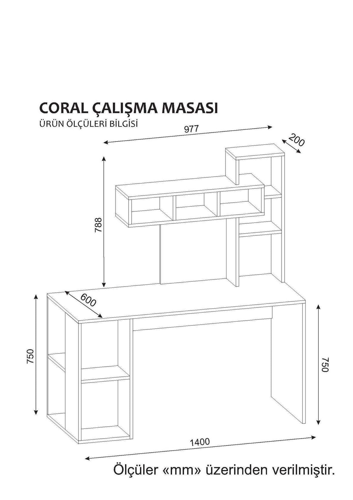 Birou Coral, Diverse culori, 140x60x154 cm - Alb - Cordoba | SKU: 731WAT3812 | Birou Coral, 140x60x154 cm, varianta Alb - Cordoba, produs pentru amenajarea locuinței, disponibil online în România la CasaMob
